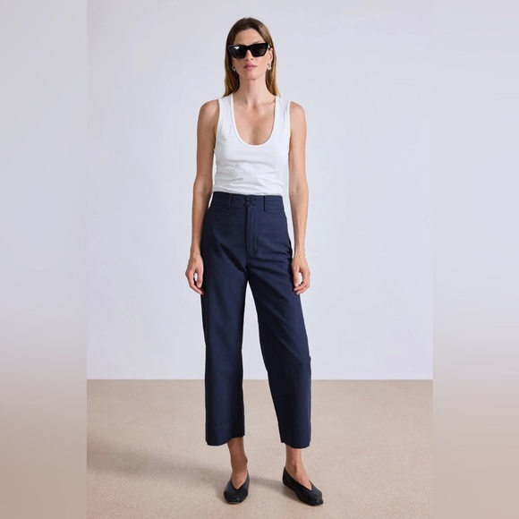 Apiece Apart Navy Wide Leg Pants - Picture 2 of 13